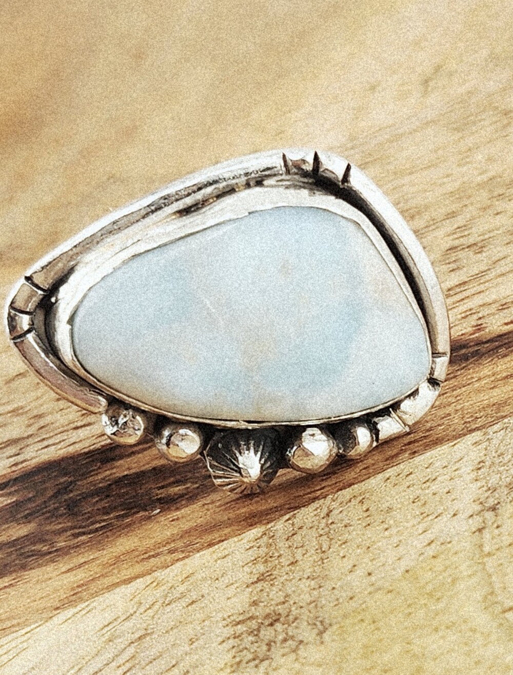LARIMAR RING HANDMADE IN STERLING SILVER UNISEX SIZE 9 - Picture 13 of 16